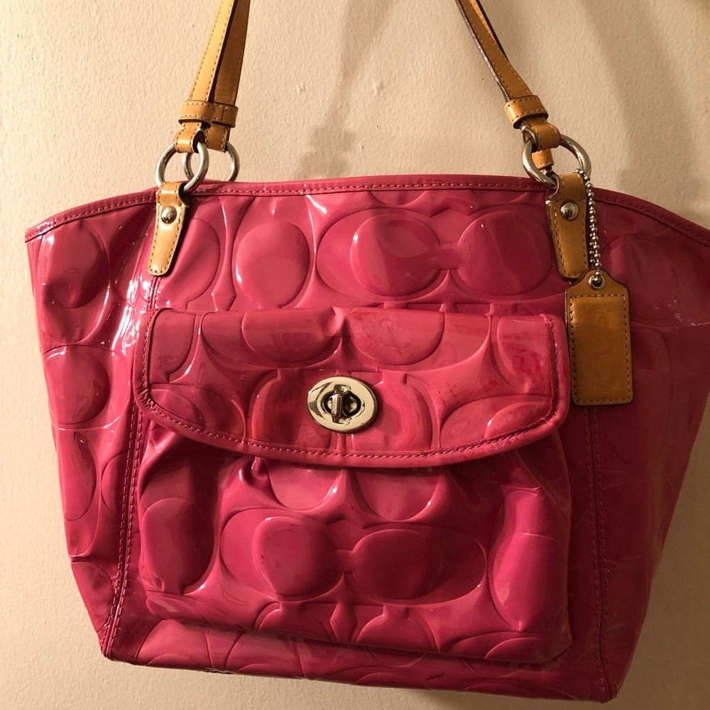 2009 Coach Embossed Patent Leather Tote